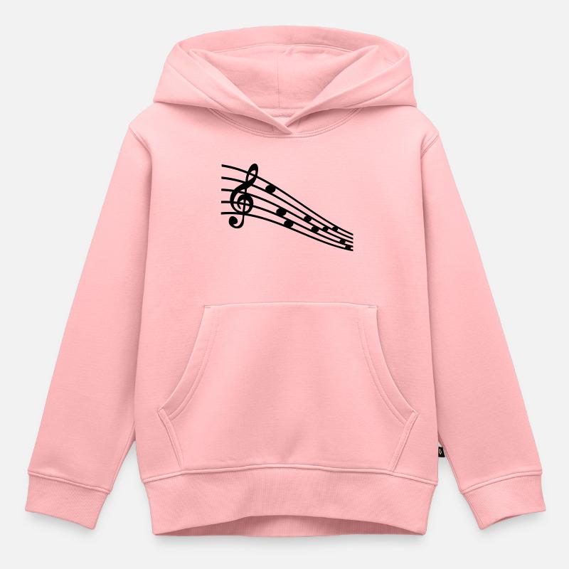 la musique - Sweat Premium à capuche enfant bio - rose