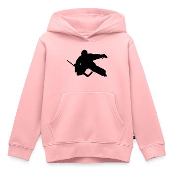 hockeygoali - Kinder Premium Organic Hoodie - Rosa - Vorne - AI Model Kid Female (0cm)