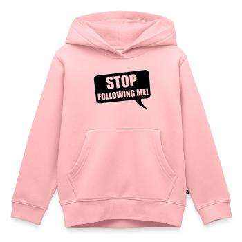 stop - Sweat Premium à capuche enfant bio - rose - Devant - AI Model Kid Female (0cm)