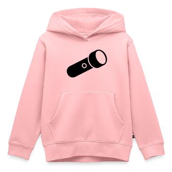 Lampe de poche - Sweat Premium à capuche enfant bio - rose - Devant - AI Model Kid Female (0cm)