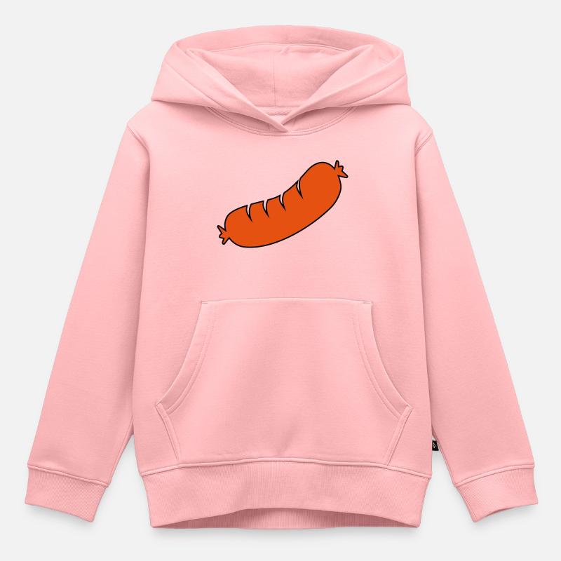 saucisse - Sweat Premium à capuche enfant bio - rose