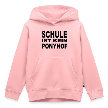 schule ist kein ponyhof - Kinder Premium Organic Hoodie - Rosa - Vorne - AI Model Kid Female (0cm)