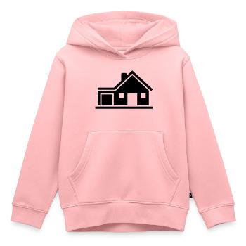 Maison - Sweat Premium à capuche enfant bio - rose - Devant - AI Model Kid Female (0cm)