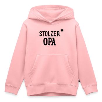 Stolzer Opa - Kinder Premium Organic Hoodie - Rosa - Vorne - AI Model Kid Female (0cm)