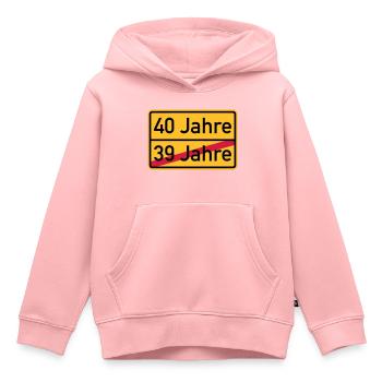 40. Geburtstag - Kinder Premium Organic Hoodie - Rosa - Vorne - AI Model Kid Female (0cm)