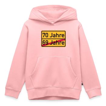 70. Geburtstag - Kinder Premium Organic Hoodie - Rosa - Vorne - AI Model Kid Female (0cm)