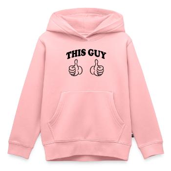 This Guy (Custom) - Kids Premium Organic Hoodie - rose - Front - AI Model Kid Female (0cm)