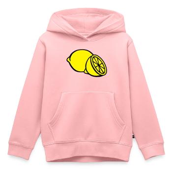 Citron - Sweat Premium à capuche enfant bio - rose - Devant - AI Model Kid Female (0cm)