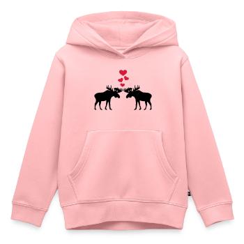 Élan - Sweat Premium à capuche enfant bio - rose - Devant - AI Model Kid Female (0cm)