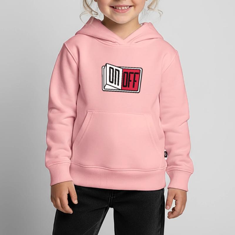 off on switch button button turn off Kids Premium Organic Hoodie