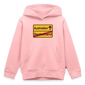 Australien - Kinder Premium Organic Hoodie - Rosa - Vorne - AI Model Kid Female (0cm)
