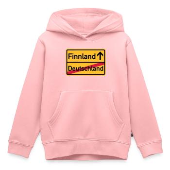 Finnland - Kinder Premium Organic Hoodie - Rosa - Vorne - AI Model Kid Female (0cm)