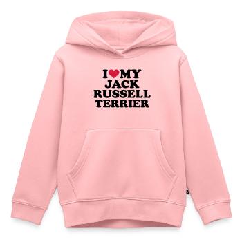 Jack Russell - Kinder Premium Organic Hoodie - Rosa - Vorne - AI Model Kid Female (0cm)