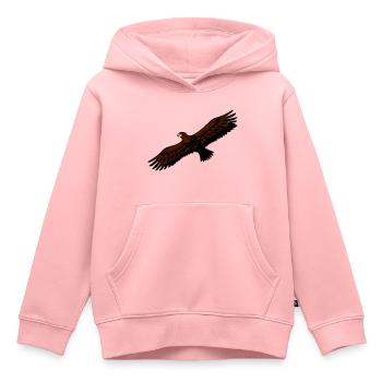 Adler vogel fliegen anmut raubvogel - Kinder Premium Organic Hoodie - Rosa - Vorne - AI Model Kid Female (0cm)