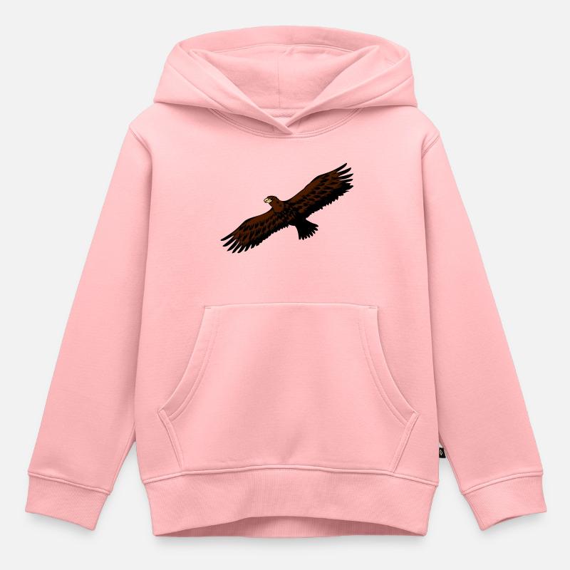 Oiseau Aigle anmut oiseaux de proie - Sweat Premium à capuche enfant bio - rose