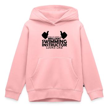 brilliant swimming instructor - Kids Premium Organic Hoodie - rose - Front - AI Model Kid Female (0cm)