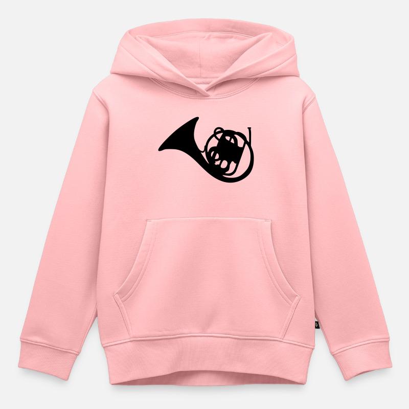 cor français - Sweat Premium à capuche enfant bio - rose
