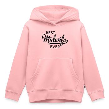 Hebamme - Kinder Premium Organic Hoodie - Rosa - Vorne - AI Model Kid Female (0cm)