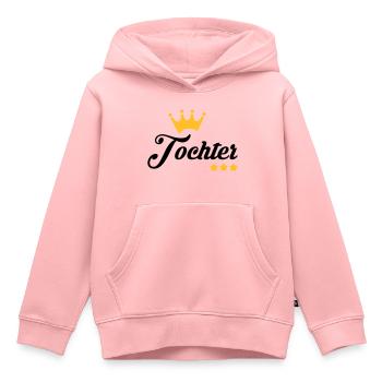 Fils / Fille / Petit-Fils / Petite-Fille - Sweat Premium à capuche enfant bio - rose - Devant - AI Model Kid Female (0cm)
