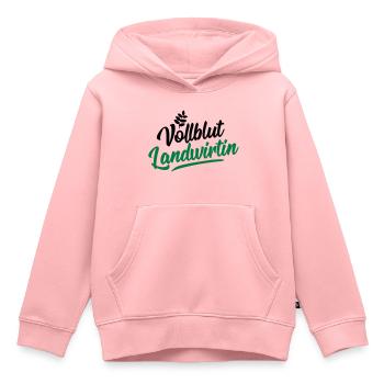 landwirtin vollblut design - Kinder Premium Organic Hoodie - Rosa - Vorne - AI Model Kid Female (0cm)
