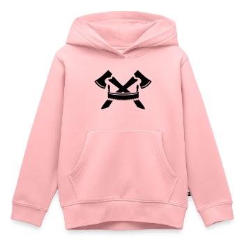 Holzfäller - Kinder Premium Organic Hoodie - Rosa - Vorne - AI Model Kid Female (0cm)