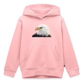 Pygargue à tête blanche - Sweat Premium à capuche enfant bio - rose - Devant - AI Model Kid Female (0cm)