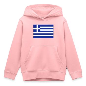 Griechenland Flagge Accessoires - Kinder Premium Organic Hoodie - Rosa - Vorne - AI Model Kid Female (0cm)