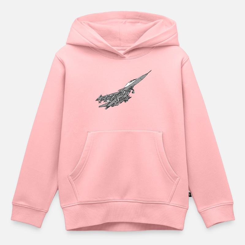 Bombardier de chasse Su-34 - Sweat Premium à capuche enfant bio - rose