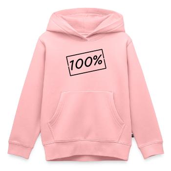 100 - Sweat Premium à capuche enfant bio - rose - Devant - AI Model Kid Female (0cm)