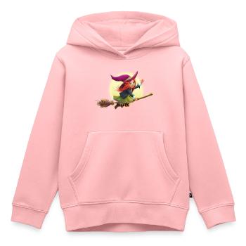 Die kleine Hexe Elfriede - Kinder Premium Organic Hoodie - Rosa - Vorne - AI Model Kid Female (0cm)