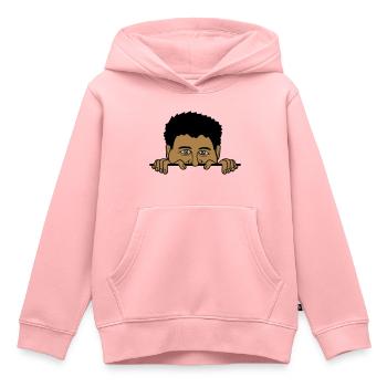 Man behind the wall - Kids Premium Organic Hoodie - rose - Front - AI Model Kid Female (0cm)