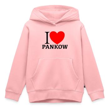 I LOVE PANKOW - Kinder Premium Organic Hoodie - Rosa - Vorne - AI Model Kid Female (0cm)