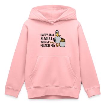 Heureux comme une mouette - Sweat Premium à capuche enfant bio - rose - Devant - AI Model Kid Female (0cm)