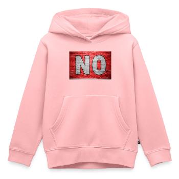 Pas de graffiti sur un mur de briques - Sweat Premium à capuche enfant bio - rose - Devant - AI Model Kid Female (0cm)