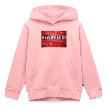 Révolution mur de briques graffiti - Sweat Premium à capuche enfant bio - rose - Devant - AI Model Kid Female (0cm)