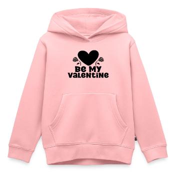 Be my Valentine - Kinder Premium Organic Hoodie - Rosa - Vorne - AI Model Kid Female (0cm)