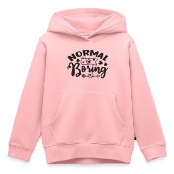 Normal is Boring - Kids Premium Organic Hoodie - rose - Front - AI Model Kid Female (0cm)