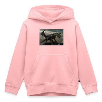 Dragon 3 - Sweat Premium à capuche enfant bio - rose - Devant - AI Model Kid Female (0cm)