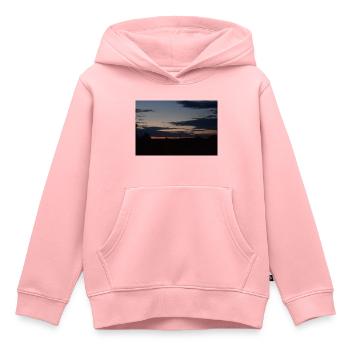 Produits Sunset - Sweat Premium à capuche enfant bio - rose - Devant - AI Model Kid Female (0cm)