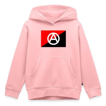 Anarchie - Sweat Premium à capuche enfant bio - rose - Devant - AI Model Kid Female (0cm)