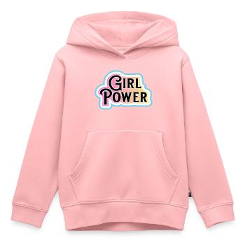 Girl power - Kids Premium Organic Hoodie - rose - Front - AI Model Kid Female (0cm)