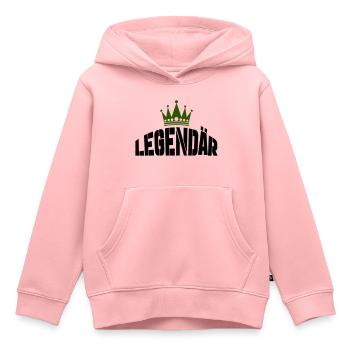 legendär - Kinder Premium Organic Hoodie - Rosa - Vorne - AI Model Kid Female (0cm)