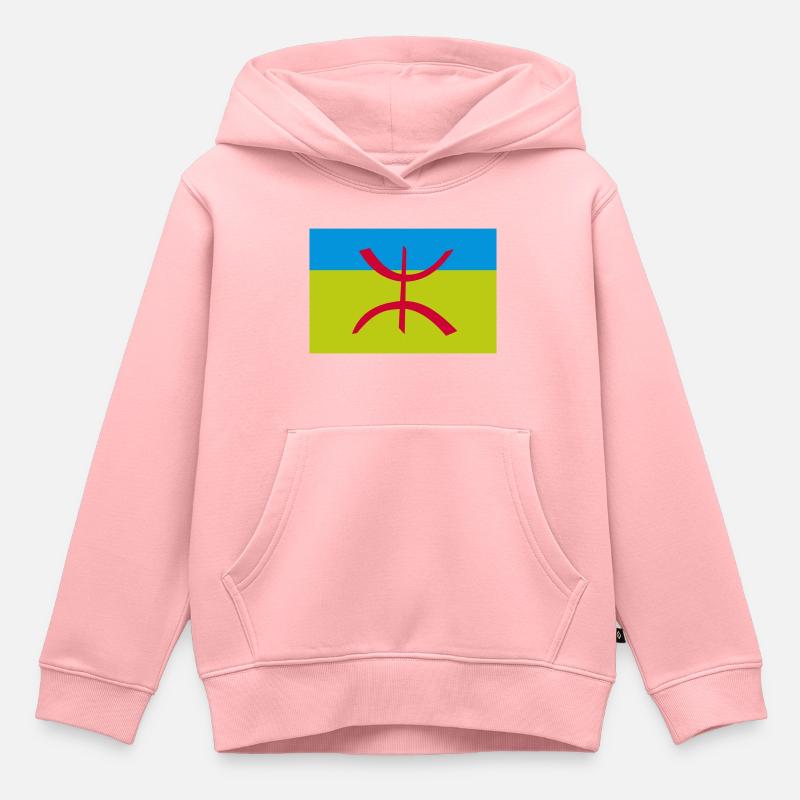 Drapeau Berbère Amazigh Algérie - Sweat Premium à capuche enfant bio - rose