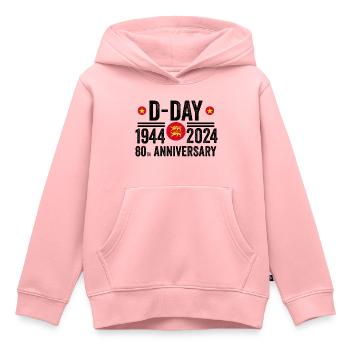 80. Jahrestag des D-Day in der Normandie 1944 2024 - Kinder Premium Organic Hoodie - Rosa - Vorne - AI Model Kid Female (0cm)