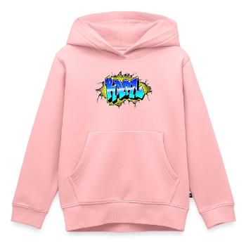 Graffiti KARL Wall Crack Ziegel Gelb - Kinder Premium Organic Hoodie - Rosa - Vorne - AI Model Kid Female (0cm)