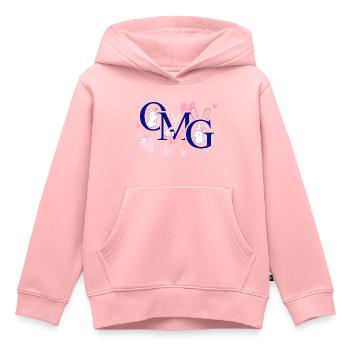 Omg rose - Sweat Premium à capuche enfant bio - rose - Devant - AI Model Kid Female (0cm)