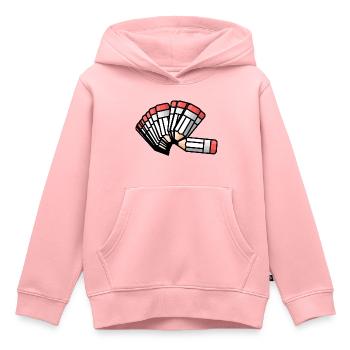 stifte - Kinder Premium Organic Hoodie - Rosa - Vorne - AI Model Kid Female (0cm)