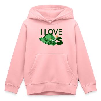 Ich liebe Hüte - Kinder Premium Organic Hoodie - Rosa - Vorne - AI Model Kid Female (0cm)
