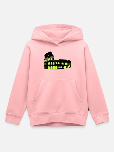 Colosseo - Felpa Premium con cappuccio bambino bio - rosa