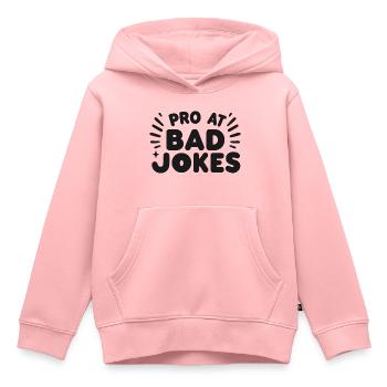 Profi bei schlechten Witzen - Kinder Premium Organic Hoodie - Rosa - Vorne - AI Model Kid Female (0cm)